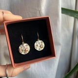 Opalite Star Coin Hoops