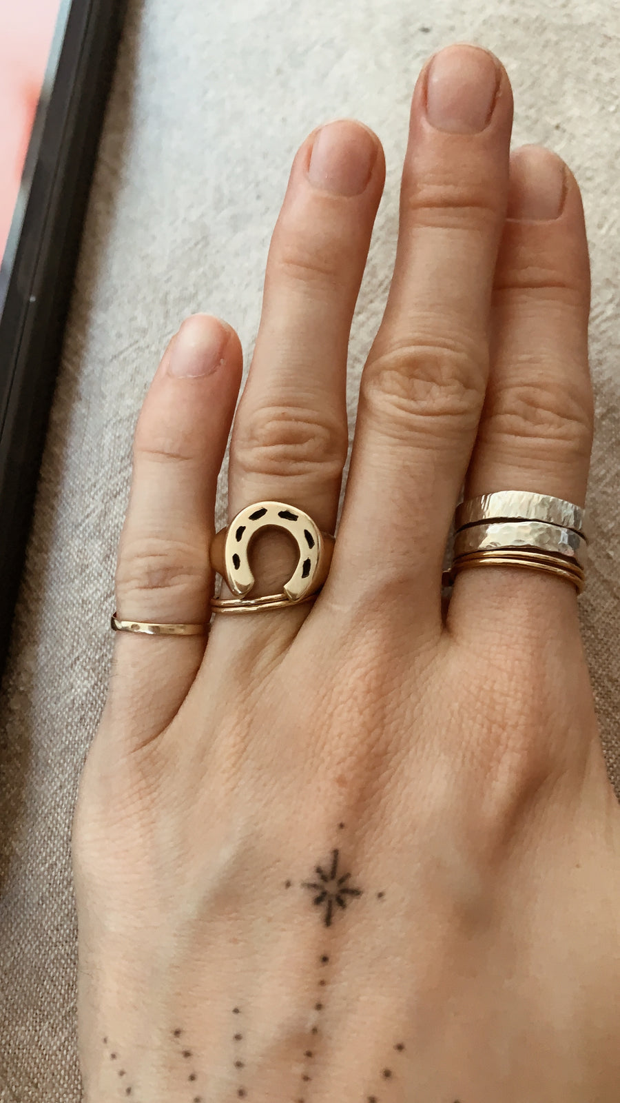 Silver best sale horseshoe ring