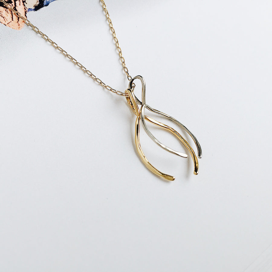 Mixed Metals Wishbone Chain