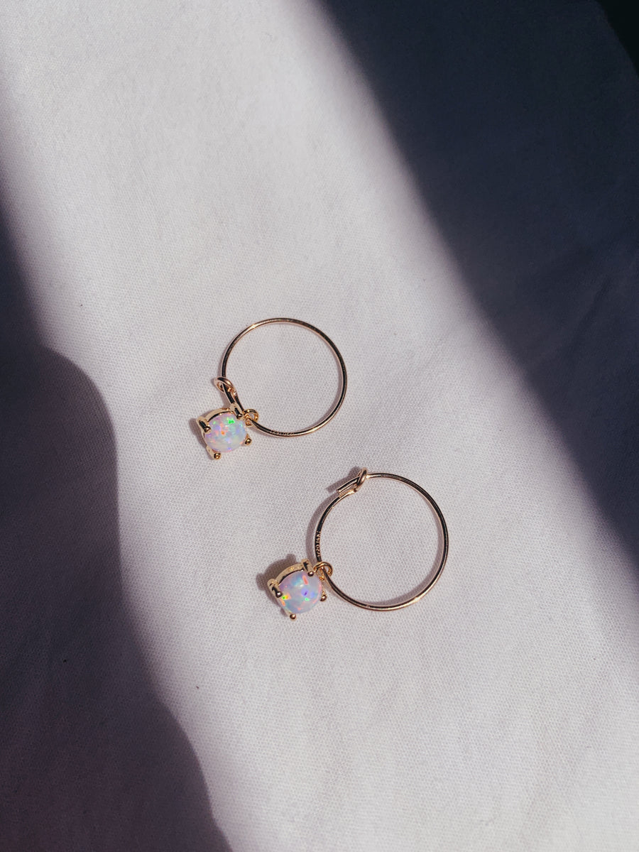 Mini Opalite Hoops