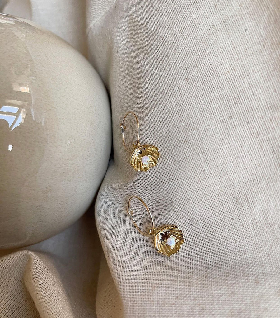 No Grit Opalite Pearl Hoops