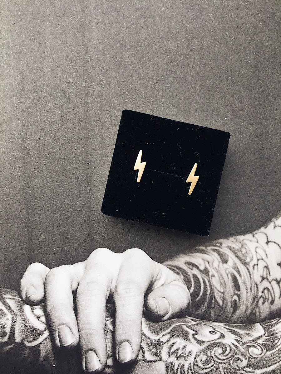 Lightning Bolt Ear Studs
