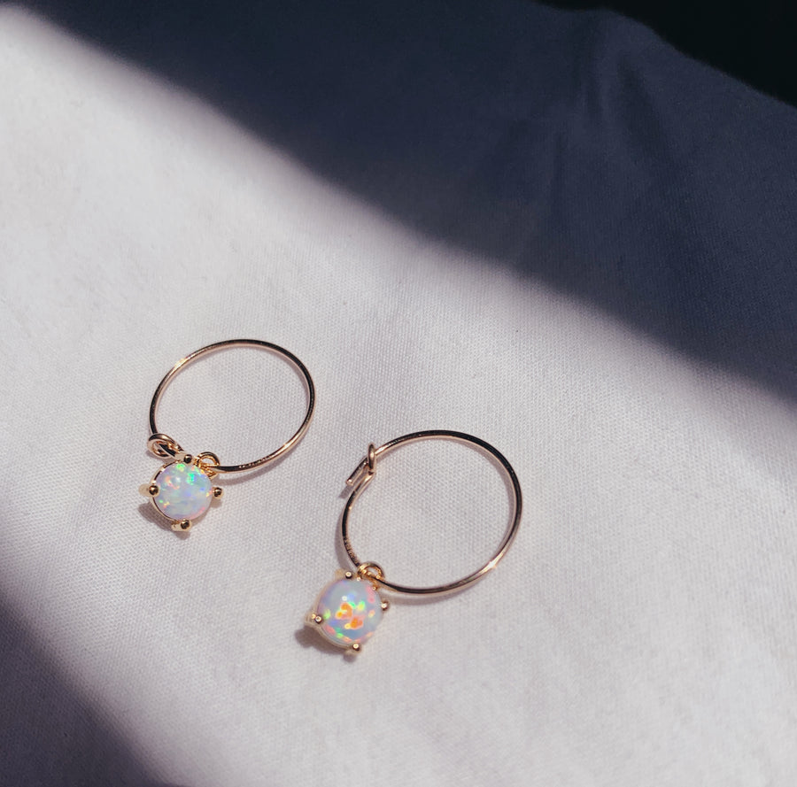 Mini Opalite Hoops