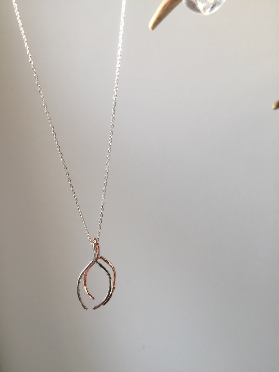 Mixed Metals Wishbone Chain