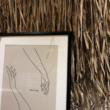 Poem Art Print ~ I am there / Hands