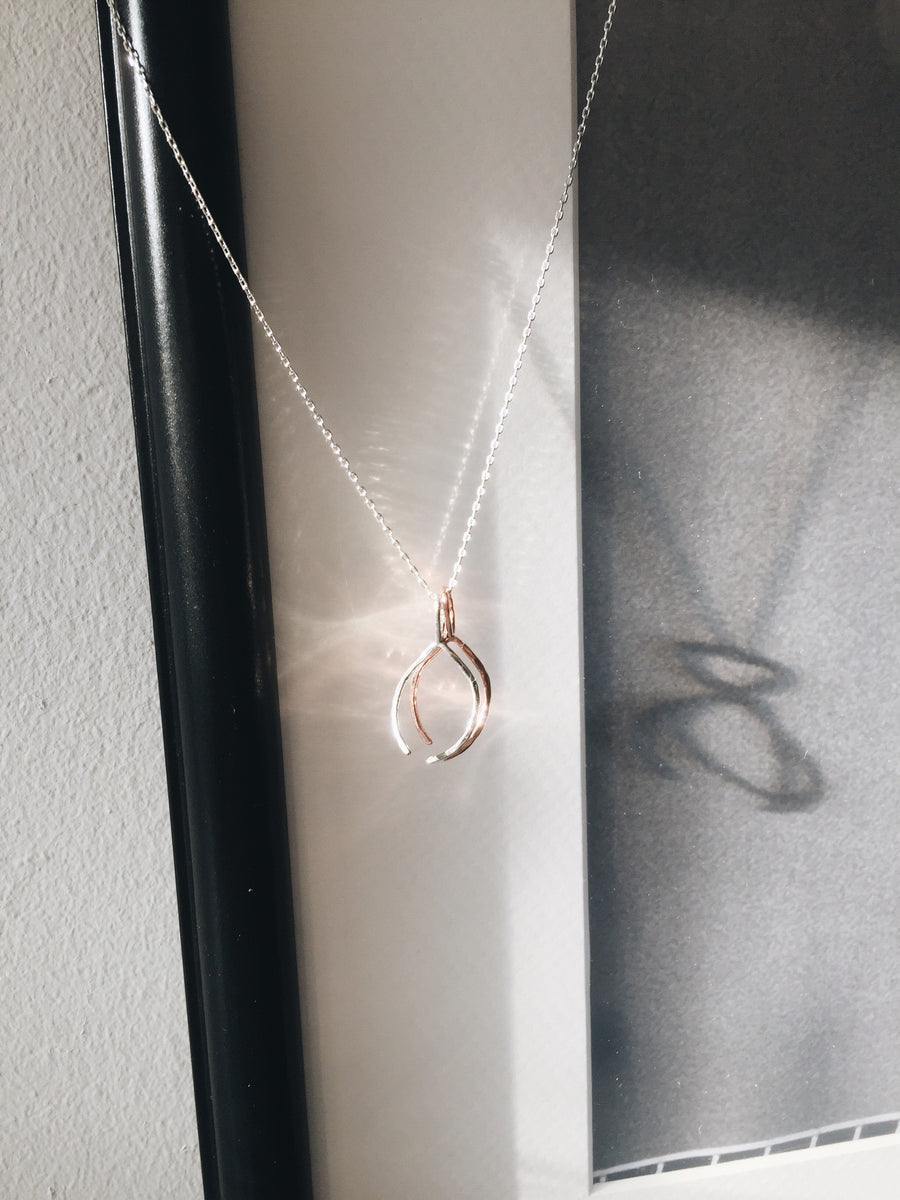Mixed Metals Wishbone Chain